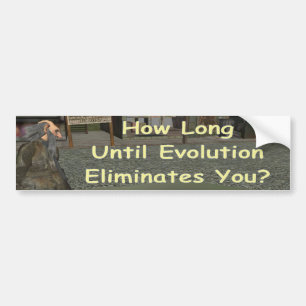 how long until evolution eliminates you? bumper sticker