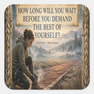 How Long Will You Wait — Epictetus Sticker