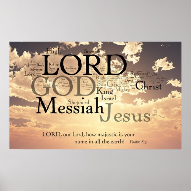 How Majestic is Your Name Poster (Front)