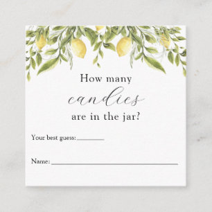 How Many Are in the Jar Shower Game Enclosure Card