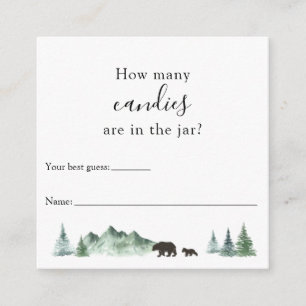 How Many Are in the Jar Shower Game Enclosure Card