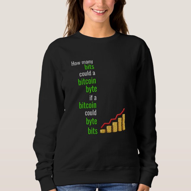 How Many Bits Could A Bitcoin Byte If A Bitcoin Co Sweatshirt (Front)