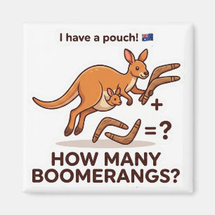 How Many Boomerangs? Kangaroo Math Game Magnet