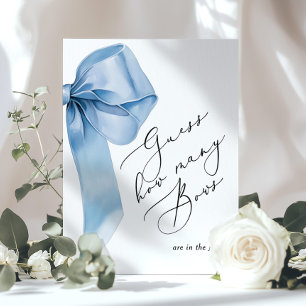 How many Bows are in the jar blue baby shower Poster