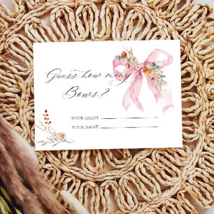 How many Bows Floral Pink Bow Enclosure Card