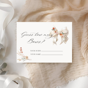 How many Bows Floral White Bow Enclosure Card