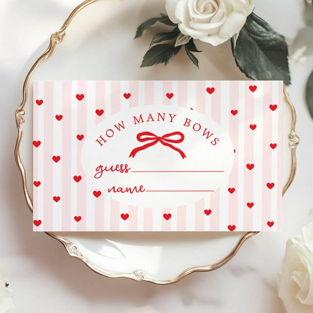 How many Bows Red Bow Valentines Day Coquette Enclosure Card (Creator Uploaded)