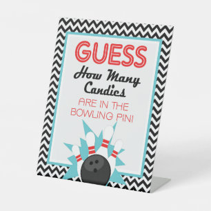 How Many Candies are in the Pin Party Game  Pedestal Sign
