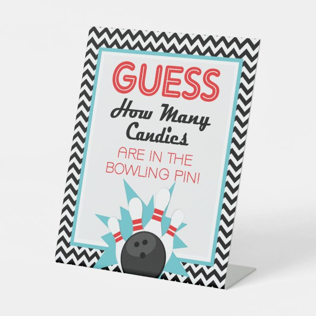 How Many Candies are in the Pin Party Game  Pedestal Sign (Front)