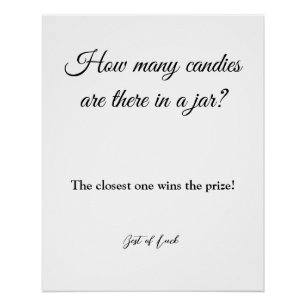 how many candies are there in jar baby shower game poster