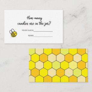  How many candies/ Bee baby shower game Enclosure Card
