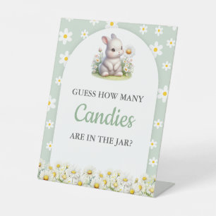 How Many Candies Game Teddy Bear It's A Boy Pedestal Sign