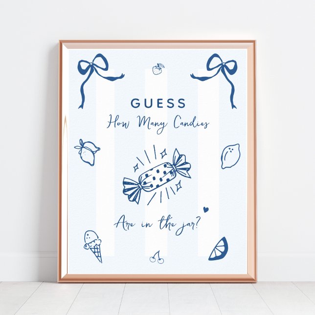 How Many Candies Italian Baby Shower Game Sign (Creator Uploaded)