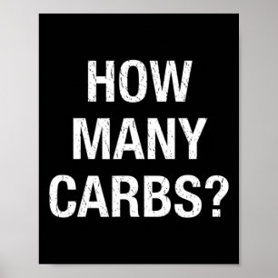 How Many Carbs Fun Diabetic Gifts Diabetes Poster