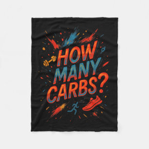 How Many Carbs_ - Funny Diabetic Humour  Fleece Blanket