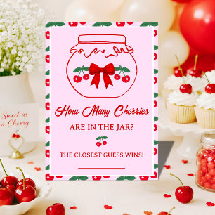 How many Cherries in the Jar Baby Shower Game Card