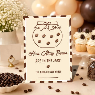 How many Coffee beans Baby Shower game Card