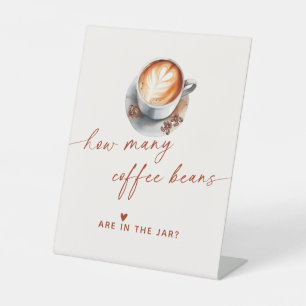 How Many Coffee Beans Bridal Shower Game Pedestal Sign