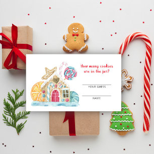 How many cookies game - Gingerbread House Enclosure Card