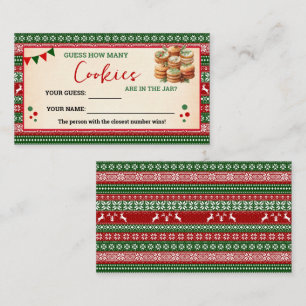 How Many Cookies Game Ugly Sweater Card
