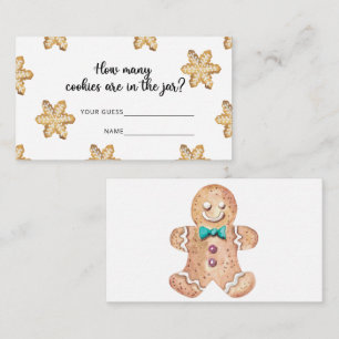  How many cookies / Gingerbread boy game Enclosure Card