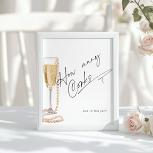 How many corks are in the jar minimalist script poster