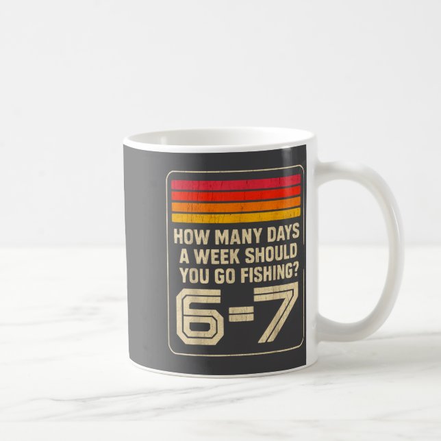 How Many Days A Week Should You Go Fishing  Coffee Mug (Right)