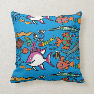 How Many Different Fish Can You See? Cushion