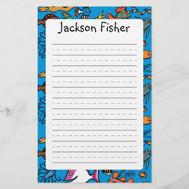 How Many Different Fish Can You See? Stationery (Front)