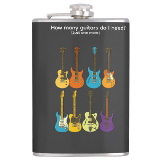 How many guitars do I need?  (just one more) Hip Flask