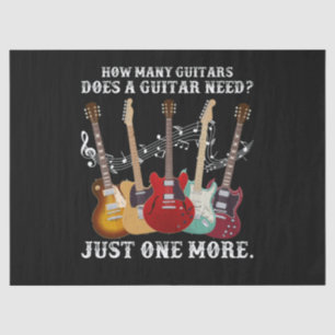 How Many Guitars Gift For Guitar Player Tissue Paper