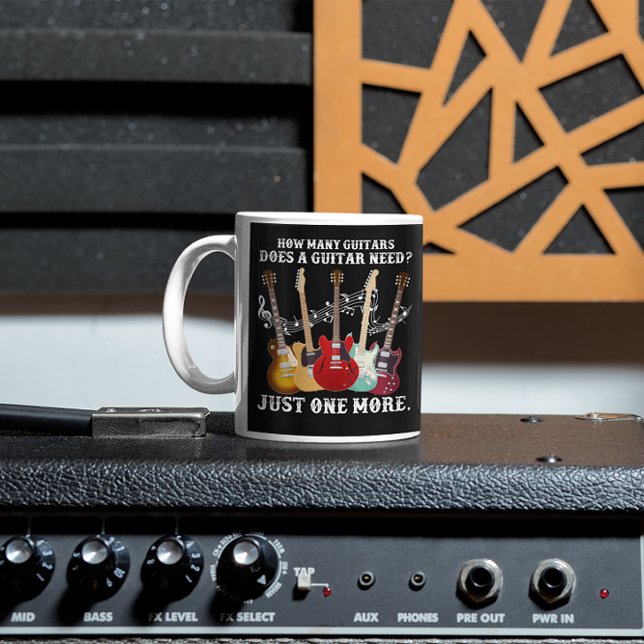How Many Guitars Gift For Guitar Player Two-Tone Coffee Mug (Creator Uploaded)