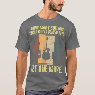 How Many Guitars Guitar Players Music Vintage Rock T-Shirt