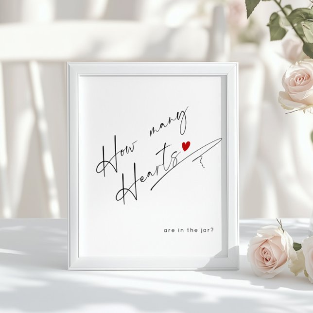 How many hearts are in the jar minimalist script poster (Creator Uploaded)