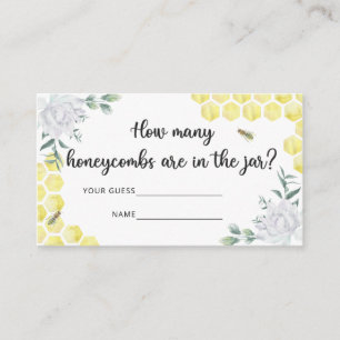 How many honeycombs baby shower game Enclosure Card