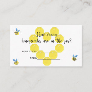  How many honeycombs baby shower game Enclosure Card