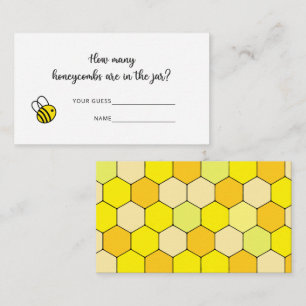  How many honeycombs baby shower game Enclosure Card