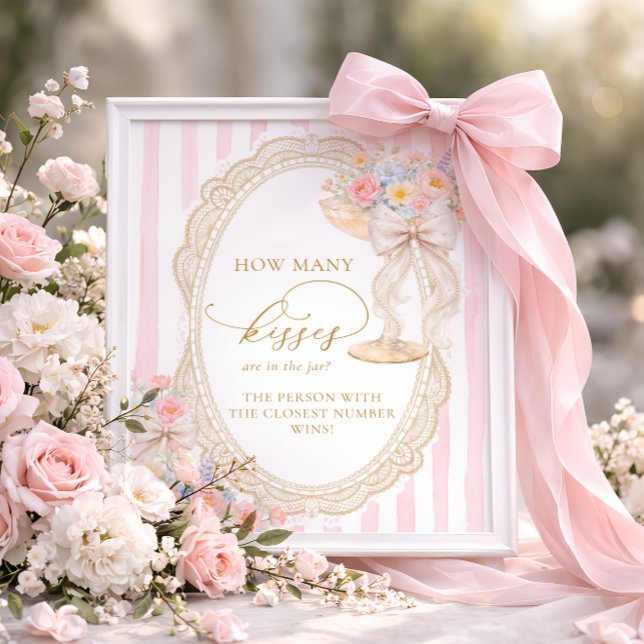 How Many Kisses Are In The Jar Champagne Poster (Creator Uploaded)