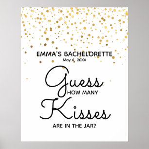 how many kisses are in the jar shower game poster