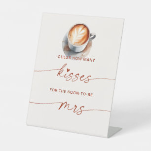 How Many Kisses Bridal Shower Coffee Game Sign