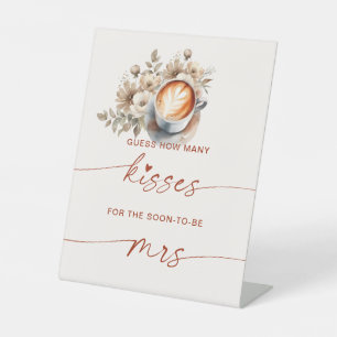 How Many Kisses Bridal Shower Coffee Game Sign