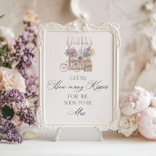 How many kisses Elegant Off the Market Briidal Poster