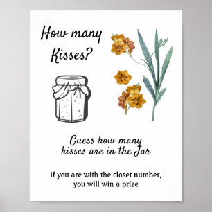 How many kisses? Flowers Game Poster