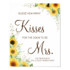 How many kisses for soon to be Mrs shower game Pos