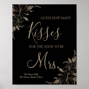 How many kisses for soon to be Mrs shower game Pos Poster