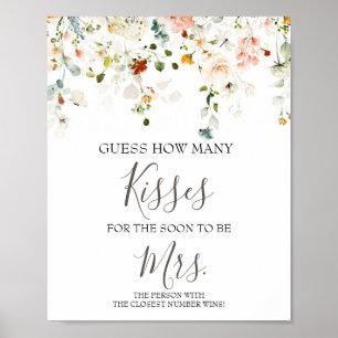 How Many Kisses for soon to be Mrs Shower Game Poster