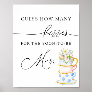 How Many Kisses for the Soon to be Mrs Sign