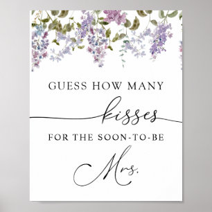 How Many Kisses for the Soon to be Mrs Sign