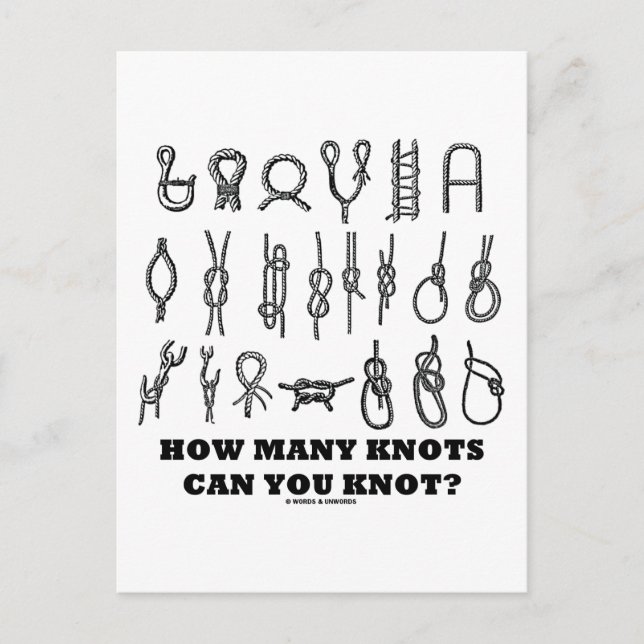How Many Knots Can You Knot? Postcard (Front)