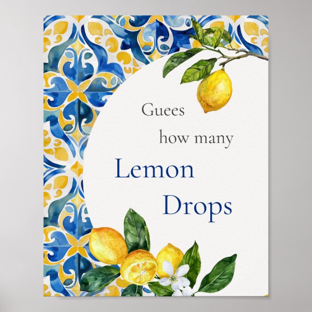 How many lemon drops 25th Birthday Poster (Front)